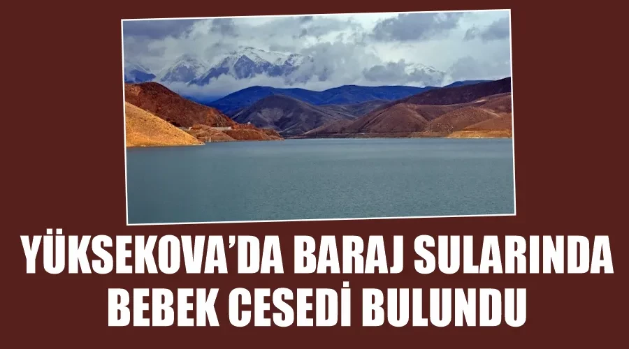 Yüksekova’da baraj sularında bebek cesedi bulundu