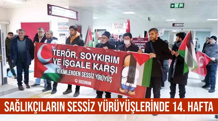 Sağlıkçıların sessiz yürüyüşlerinde 14. hafta
