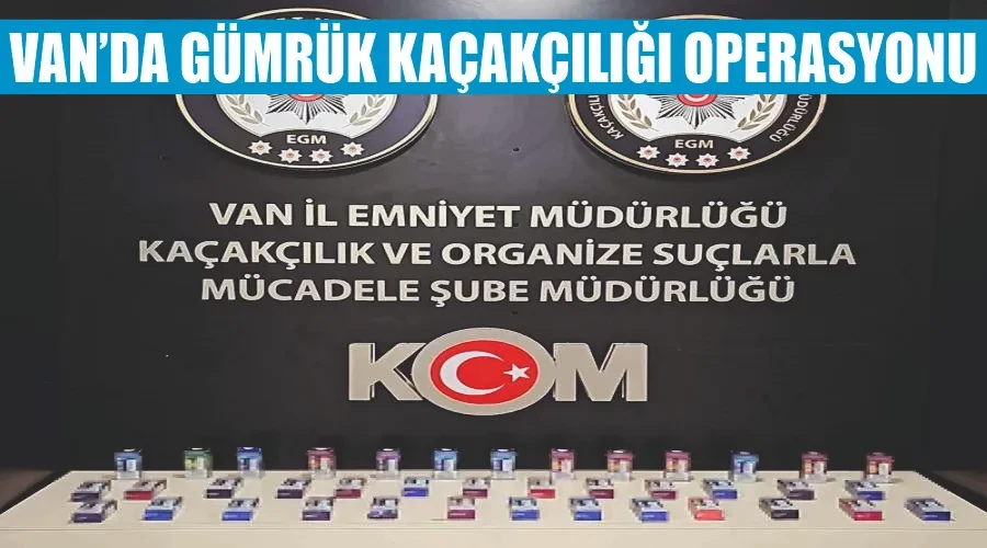 Van’da gümrük kaçakçılığı operasyonu