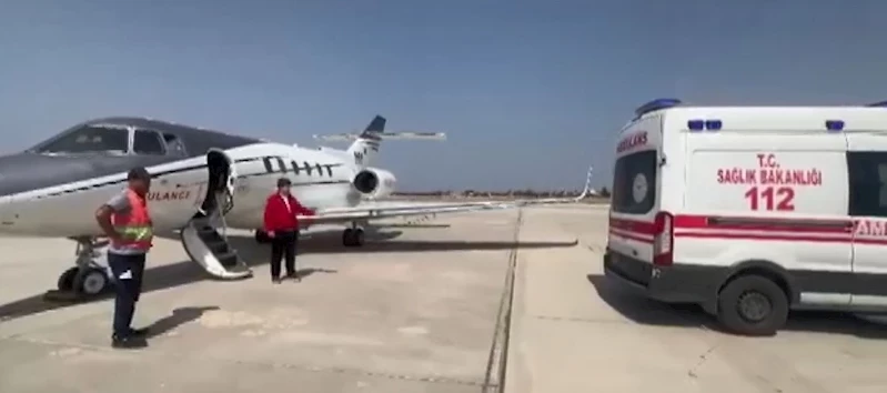 Uçak ambulans 14 yaşındaki çocuk için havalandı